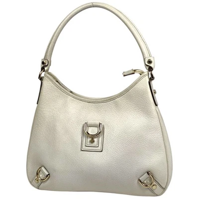 GUCCI Abby GG Shoulder Hand bag White Leather One Handle Gold Hardware Women - Image 1 of 4