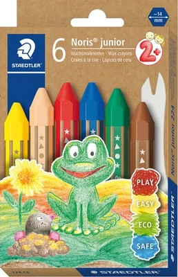 STAEDTLER Noris junior Wachsmalkreide, ideal zum Malen, Wachs-Stifte für Kinder - Bild 1 von 4