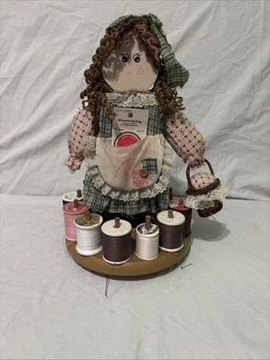 Vintage Spinning Sally Sewing Center Storage Caddy Organizer W/Accessories  - Image 1 of 4