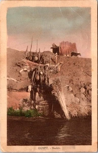EGYPT 1911 POSTAL PICT POSTCARD SHADUFS ADDR BELGIUM POSTMARK CAIRO - Picture 1 of 2