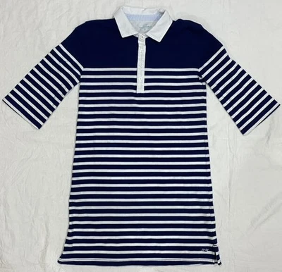 Vineyard Vines Girls Navy/White Striped Rugby Dress Size XL 16 NWOT - Image 1 of 4