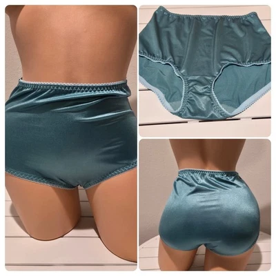 Panty Calzoncillo Estilo Vanity Fair Brillante Nylon Corte Completo 10/3XL Verde Deseo 40301 Foto 1 de 4