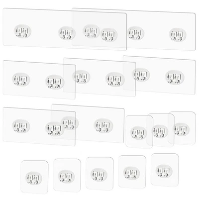 Paquete de 15 ganchos adhesivos para carrito de ducha de repuesto fuertes sin taladrar baño cocina Foto 1 de 4