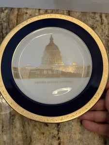Plato de almuerzo de primera dama del Club del Congreso 1998 Hilary Clinton sin usar. - Imagen 1 de 3