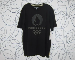 NEW 2024 Paris Summer Olympics Official Merchandise S/S T-Shirt Black Size XXL - Picture 1 of 9
