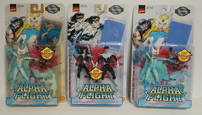 Alpha Flight Snowbird & Puck Northstar and Aurora Marvel Comics Collector Edit. - Image 1 of 4