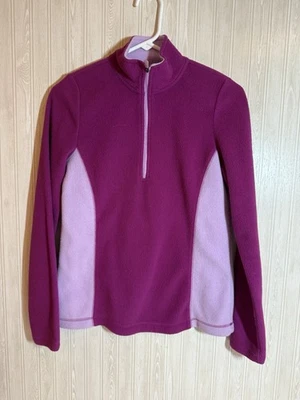 Women’s Tek Gear Size S Two-Tone Purple 1/4 Zip Fleece Top - Image 1 of 4