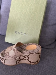 Gucci Sandalen Keilabsatz Gr. 36/37 s. cm Angabe Neu - Bild 1 von 6