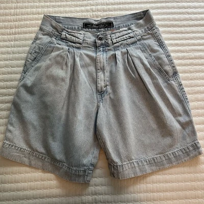 Pantalones Cortos Plisados Levis Silver Tab Para Hombre 34 Azul Claro Denim De Colección Años 90 Foto 1 de 4