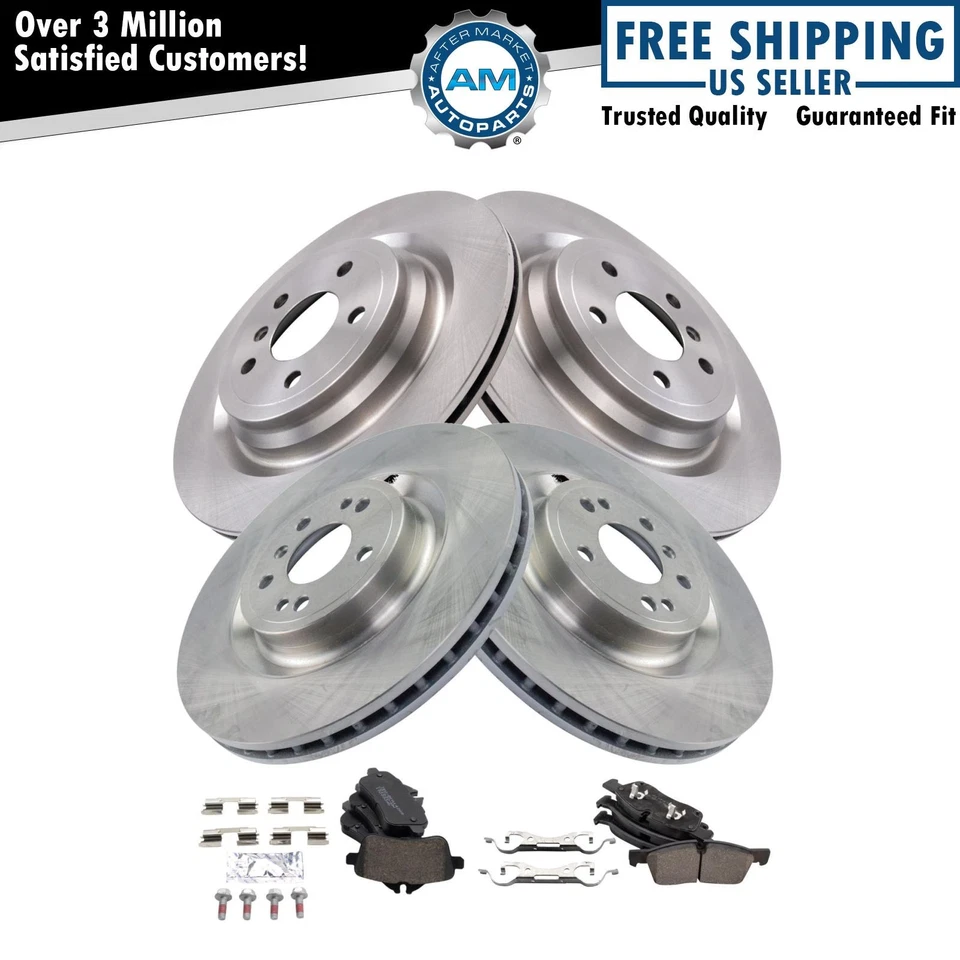 Kit de pastillas de freno delanteras y traseras y rotor cerámico para 16-17 GLE400 15 ML400 Foto 1 de 4