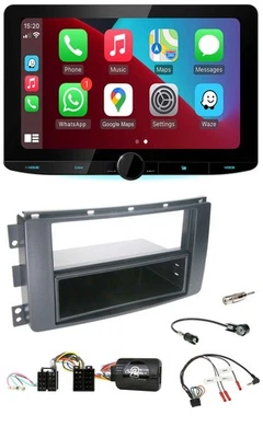 Kenwood Lenkrad USB DAB Bluetooth Autoradio für Smart ForFour 2004-2006 schwarz - Bild 1 von 4