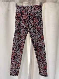 Old Navy Girls PowerSoft Go-Dry Leggings M 8 High Rise Floral Activewear  - Picture 1 of 5