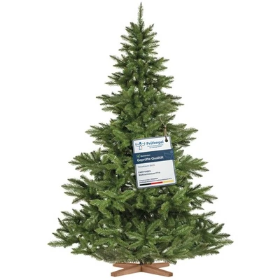 FairyTrees Artificial Christmas Tree – Nordmann Fir, 220 cm (7 ft), Realistic - Image 1 of 4