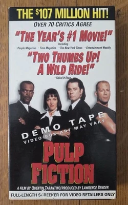 Pulp Fiction (1994) VHS Screener Demo Tape – Miramax Promo – Tarantino – Rare! - Image 1 of 4