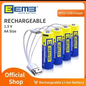 Real Capacity 1.5V AA 2600mWh Rechargeable Li-ion Battery USB  TYPE-C Charging - Picture 1 of 8