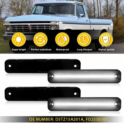 For 73-79 Ford F-100 F-150 F-250 F-350 Front or Rear LED Side Marker Lights 4PCS - Image 1 of 4