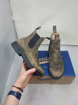 Blundstone AU 4 US 7 MUJER Chelsea Rústico Marrón Bota Alta Foto 1 de 4