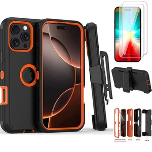 Hülle Handy + Gürtelclip + Displayschutzfolie für iPhone 16/16 Pro/16 Plus/16 Pro Max - Bild 1 von 29