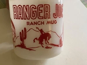 Ranger Joe Ranch Hazel Atlas Glass Coffee Mug - Picture 1 of 5