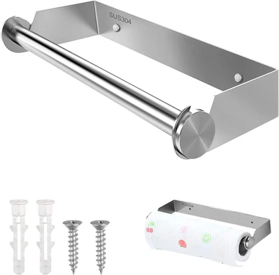 Portarotolo Da Cucina Da Parete Autoadesivo 28 Cm Porta Scottex Con 2 Viti Porta