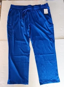Beyond Scrubs Royal Blue 7 Pocket Stretch Scrub Dream Pant Size 3X Straight Leg - Picture 1 of 20