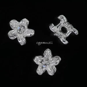 4 Sterling Silber Blume Zwischenring Perlen 5,5 mm mit Swarovski Element #97483 - Bild 1 von 1