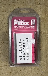 Juego de estampillas Maxstamp PEGZ letras minúsculas máquina de escribir estadounidense alfabeto XL-49907 - Imagen 1 de 4