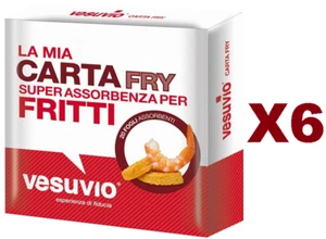 6 PCS VESUVIUS SUPER ABSORBENT FRY PAPER FOR FRIED 20 SHEETS 32x33CM ABSORBENTS - Picture 1 of 2
