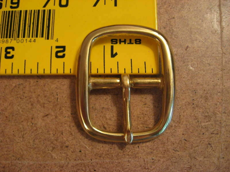 1 1/4" Solid Brass Middle Bar Buckle (Pack Of 2) - Image 1 of 1