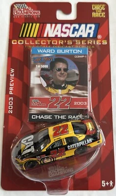 Racing Champions Chase The Race #22 Ward Burton 2003 NASCAR War Paint CAT Dodge Foto 1 de 4