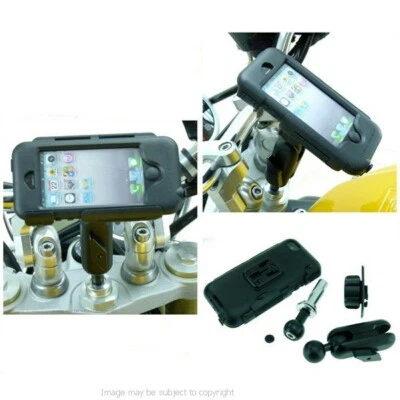 17.5-20.5mm Waterproof Extended Motorcycle Fork Stem Yoke Mount for iPhone 5C - Image 1 of 4