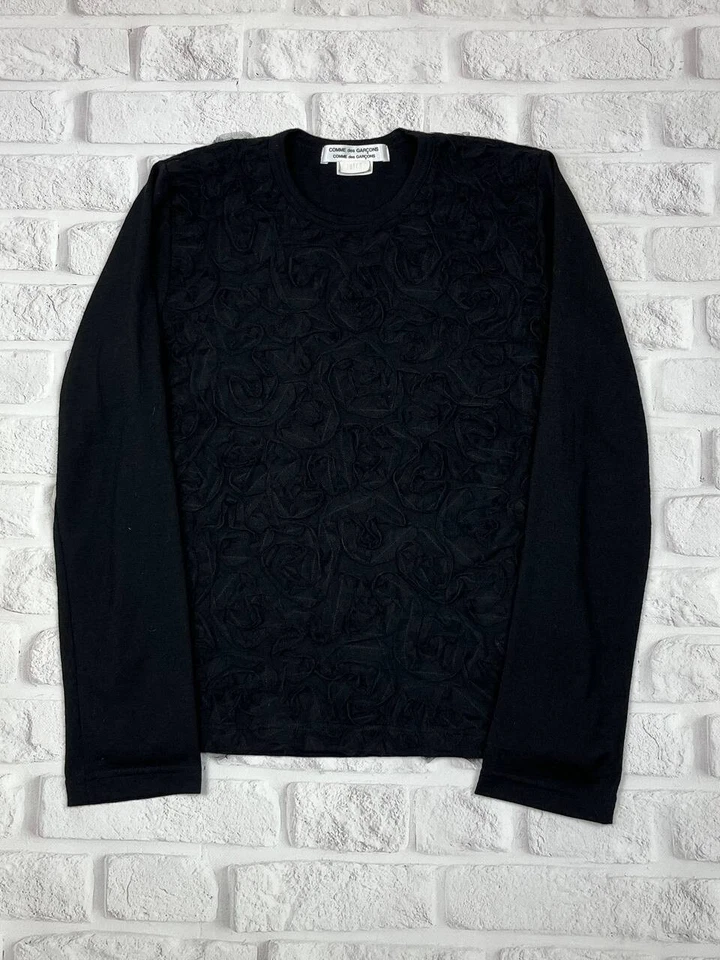 Top tejido con volantes delanteros vintage Comme Des Garcons hecho en Japón AD2006 para mujer M Foto 1 de 4