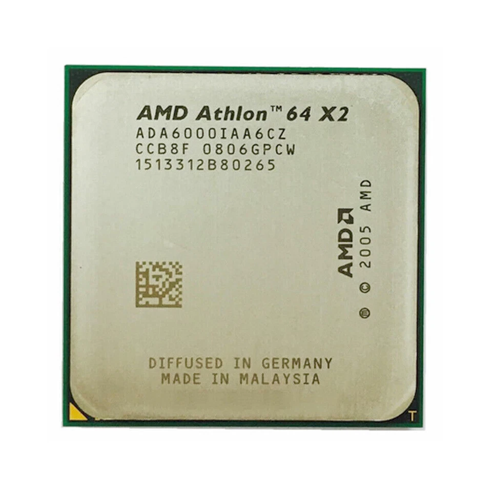 AMD Athlon 64 X2 5600+ CPU ADO5600IAA5DO 2-Core 2.9GHZ Socket AM2 Processor - Image 1 of 1