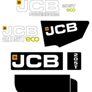 Calcomanías JCB 205T calcomanías ECO pegatinas, kit de calcomanías de reproducción - Imagen 1 de 1