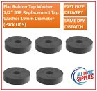 Flat Rubber Tap Washer 1/2” BSP Replacement Tap Washer 19mm Diameter (Pack Of 5)
