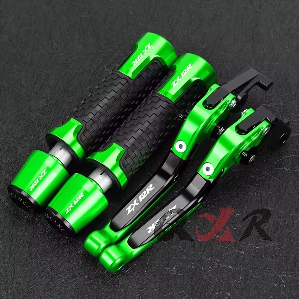 For Kawasaki NINJA ZX12R 2000-2005 Brake Clutch Lever Handlebar Hand Grips Ends Foto 1 de 4