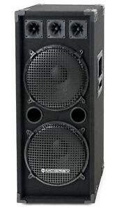 Impianto Audio Cassa Torre Altoparlante Passive PA Subwoofer 2x12'' (30cm) 1000W