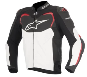 Alpinestars GP Pro Black/White/Red Leather Motorcycle Sports racing Jacket - Picture 1 of 3