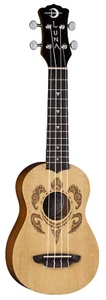 Ukulele tartaruga abete soprano LUNA Honu UKE nuovo con borsa gig - incisione laser - raso - Foto 1 di 1