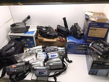 Lot 16 Camcorders Parts Repair Panasonic Sony Samsung Jvc 8mm Vhs Vhsc Digital