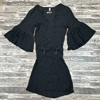 Vestido túnica de encubrimiento negro Maaji Anthropologies para mujer talla mediana caftán días de playa Foto 1 de 4
