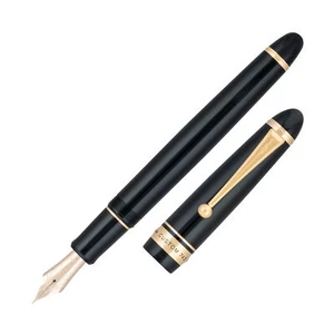 Pilot Custom 743 Fountain Pen in Black/Gold - 14K Soft Medium Point - NEW - Picture 1 of 1