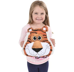 Tiger Head Plush Pillow (11" ) Highly Detailed. Double Sided. Soft Plush Throw - Picture 1 of 3