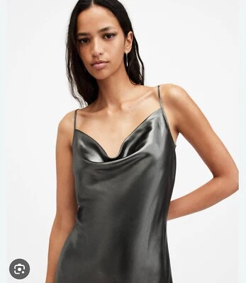 Camiseta nova com etiquetas ZARA feminina cinza metálico prata, tamanho XS - Imagem 1 de 3