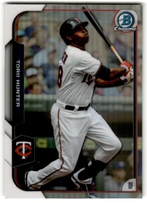 2015 Bowman Chrome Refractors Torii Hunter /499 #39 Minnesota Twins - Image 1 of 2