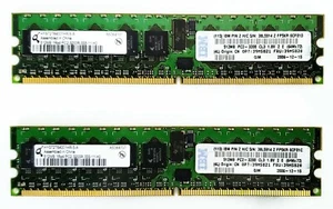 Infineon HYS72T64001HR-5-A 512MB PC2-3200 DDR2-400MHz DIMM 240-Pin PC Memory x2 - Picture 1 of 2