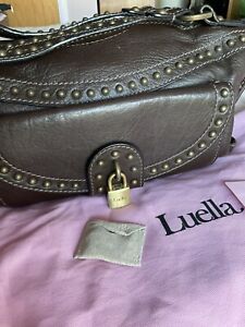 Genuine LUELLA Bartley Joni Brown Studded Leather Shoulder Bag