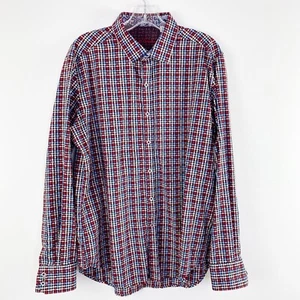Robert Graham Hemd Herren Gr. L blau & rot kariert Button Down elegant Date Night - Bild 1 von 6