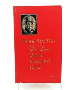Vintage Old Mr. Boston De Luxe Official Bartender's Guide 1960, Red - Picture 1 of 10