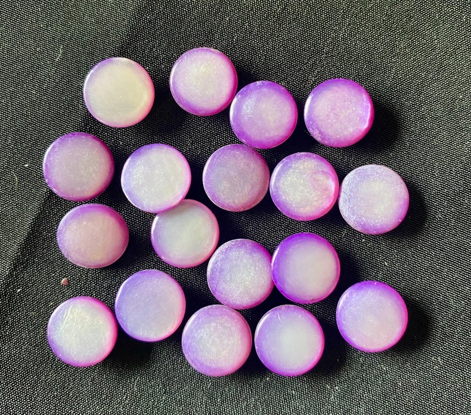 Vintage Lot of 18 Purple Pearl MOP Buttons Matching Set #46 - Image 1 of 1